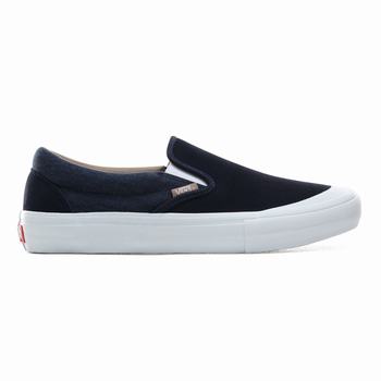 Vans Twill Slip-On Pro - Miesten Tennarit - Sininen